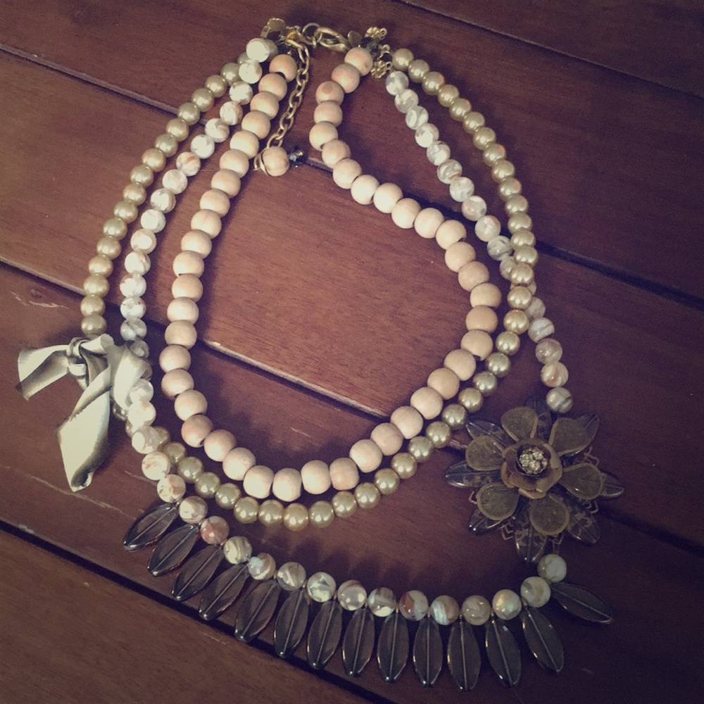 Anthropologie 3 strand statement necklace